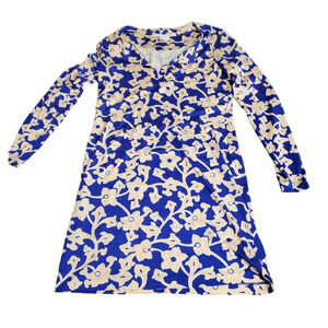 DVF Diane Von Frustenberg Floral Silk‎ Knit Dress sz 2